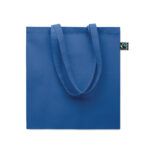 Einkaufstasche Fairtrade 180g Blau, Rückansicht