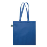 Einkaufstasche Fairtrade 180g Blau, Detailaufnahme des Materials