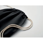 Kordelzugbeutel Fairtrade 180g Schwarz, Detailaufnahme des Materials