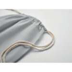 Kordelzugbeutel Fairtrade 180g Grau, Detailaufnahme des Materials