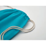 Kordelzugbeutel Fairtrade 180g Blau, Detailaufnahme des Materials
