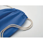 Kordelzugbeutel Fairtrade 180g Blau, Detailaufnahme des Materials