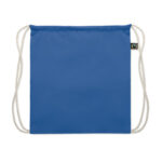 Kordelzugbeutel Fairtrade 180g Blau, Seitenansicht