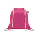 Kordelzugbeutel Fairtrade 180g Rosa als Werbeartikel mit Logodruck