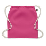 Kordelzugbeutel Fairtrade 180g Rosa, Rückansicht