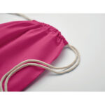 Kordelzugbeutel Fairtrade 180g Rosa, Detailaufnahme des Materials