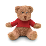 Teddybär mit T-Shirt Rot als Werbeartikel mit Logodruck
