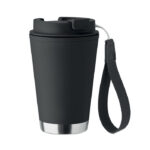Doppelwandiger Becher 300 ml Schwarz als Werbeartikel mit Logodruck