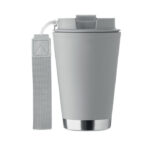 Doppelwandiger Becher 300 ml Grau, Seitenansicht