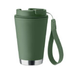 Doppelwandiger Becher 300 ml Gruen als Werbeartikel mit Logodruck