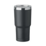 Doppelwandiger Becher 500ml Schwarz als Werbeartikel mit Logodruck