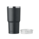 Doppelwandiger Becher 500ml Schwarz, Seitenansicht