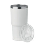Doppelwandiger Becher 500ml Weiß, Seitenansicht