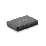 Powerbank 5000 mAh Schwarz mit markiertem Druckbereich für Ihr Logo