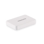 Powerbank 5000 mAh Weiß mit markiertem Druckbereich für Ihr Logo