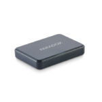 Powerbank 5000 mAh Blau mit markiertem Druckbereich für Ihr Logo