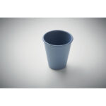 Wiederverwendbarer Becher PLA Blau, Detailaufnahme des Materials