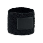 Schweißarmband aus Polycotton mit Patch als Werbeartikel mit Stickerei