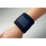 Schweißarmband Polycotton Blau, geöffnet dargestellt
