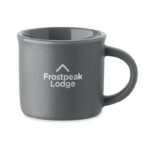 Espresso Tasse Keramik 40 ml Grau mit markiertem Druckbereich für Ihr Logo