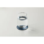 Runder Untersetzer PU Blau, Detailaufnahme des Materials