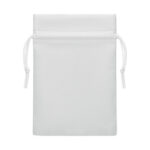 Kleiner Beutel RPET Non-Woven Weiß, Seitenansicht