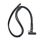 60W Lanyard-Ladekabel Schwarz als Werbeartikel mit Logodruck