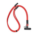 60W Lanyard-Ladekabel Rot als Werbeartikel mit Logodruck