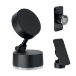 Magnetischer Smartphone-Halter Schwarz als Werbeartikel mit Logodruck