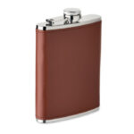 Flachmann 200 ml Braun als Werbeartikel mit Logodruck