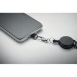 Einziehbarer Smartphone-Halter, Detailaufnahme des Materials