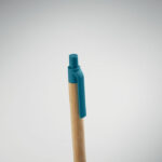 Druckkugelschreiber mit Bambus Blau, Detailaufnahme des Materials