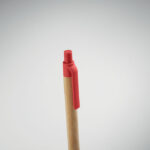 Druckkugelschreiber mit Bambus Rot, Detailaufnahme des Materials
