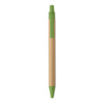 Druckkugelschreiber mit Bambus Gruen von oben