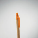 Druckkugelschreiber mit Bambus Orange, Detailaufnahme des Materials