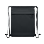 Beutel mit Kordelzug 600D RPET Schwarz von oben