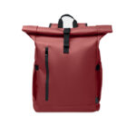 Rolltop-Rucksack 600D RPET Rot von oben