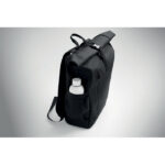Rolltop-Rucksack 600D RPET Schwarz inklusive Verpackung