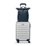 Rolltop-Rucksack 600D RPET – von schräg vorne