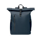 Rolltop-Rucksack 600D RPET Blau von oben