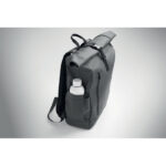 Rolltop-Rucksack 600D RPET Grau von oben
