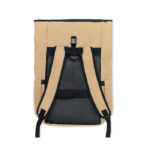 Rolltop-Rucksack 600D RPET Braun, Detailaufnahme des Materials