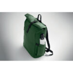 Rolltop-Rucksack 600D RPET Gruen inklusive Verpackung