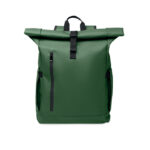 Rolltop-Rucksack 600D RPET Gruen von oben