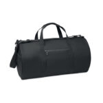 Sport-/Reisetasche 600D RPET Schwarz als Werbeartikel mit Logodruck