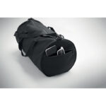 Sport-/Reisetasche 600D RPET Schwarz, Detailaufnahme des Materials