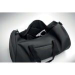 Sport-/Reisetasche 600D RPET Schwarz, Seitenansicht