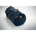 Sport-/Reisetasche 600D RPET Blau, Detailaufnahme des Materials