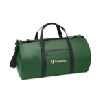 Sport-/Reisetasche 600D RPET Gruen mit markiertem Druckbereich für Ihr Logo