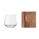 Glas mit Untersetzer, Rückansicht
